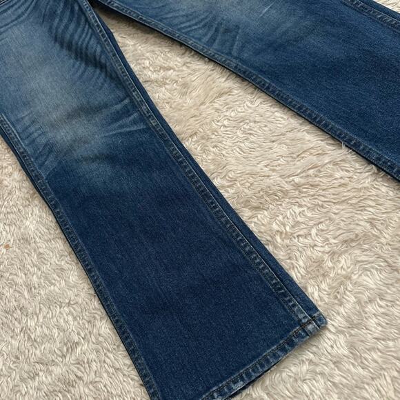 Point Sur Sz 29 Classic Blue Women's Jeans Button Fly Pockets Cropped High Rise - Picture 3 of 7